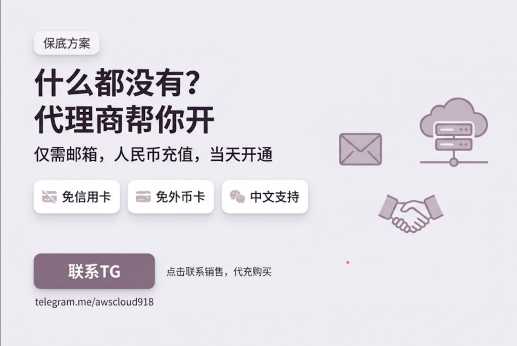 无信用卡注册aws